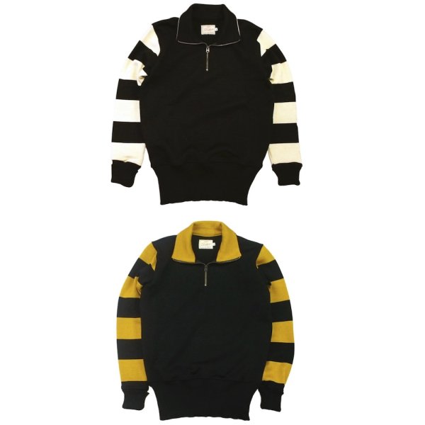 DEHEN MOTORCYCLE SWEATER -STRIPE : 2 Colors- - WESCO JAPAN ONLINE SHOP