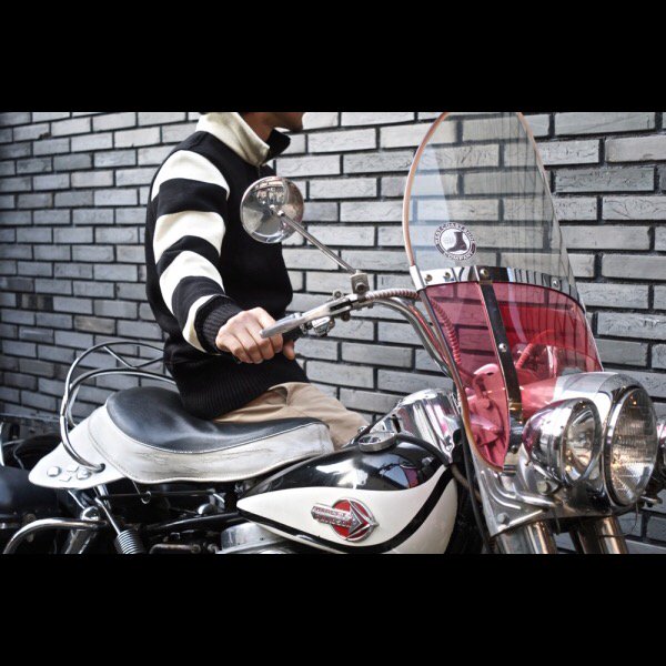 DEHEN MOTORCYCLE SWEATER -STRIPE : 2 Colors- - WESCO JAPAN ONLINE SHOP