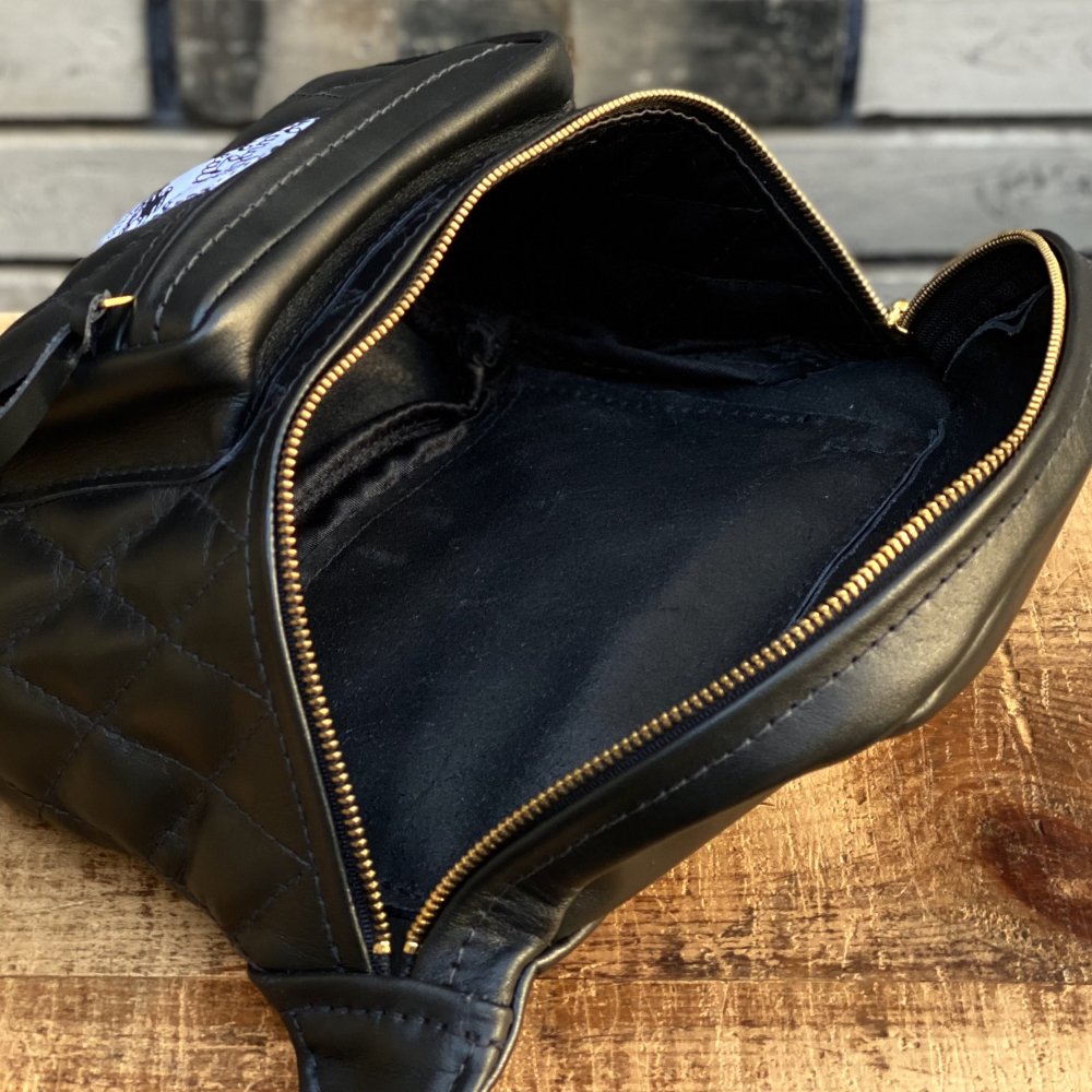 Langlitz Leathers】Padded Outside Pocket Waist Bag(Horsehide 