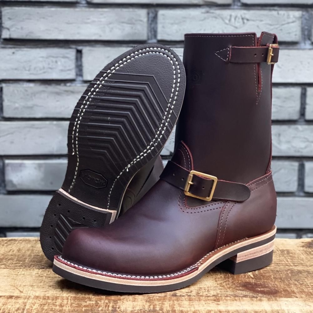BOSS CLUB ワークブーツ チョコレートブラウン オーダーメイド】BOSS Burgundy #700sole Bubble Toe 9