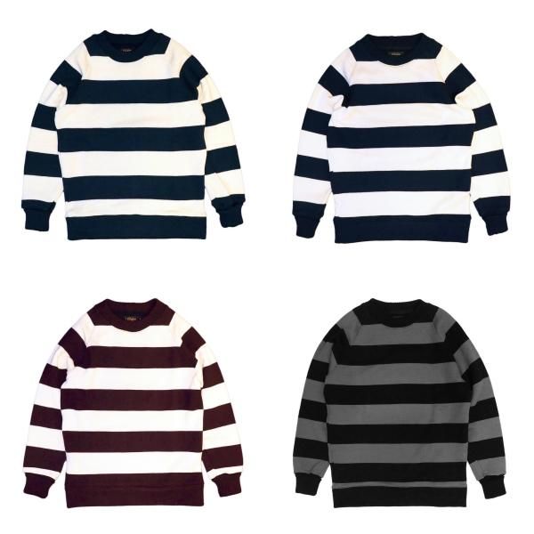 SALEDEHEN STRIPED CREW-NECK SWEATER4colors
