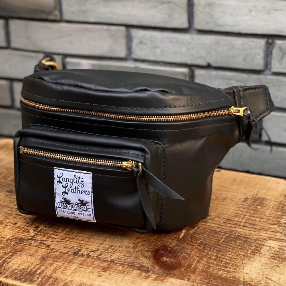 Langlitz Leathers】Outside Pocket Waist Bag(Horsehide) - WESCO 