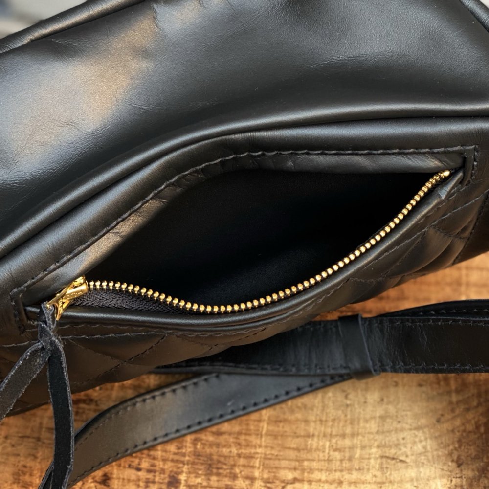 Langlitz Leathers】Outside Pocket Waist Bag(Horsehide) - WESCO 
