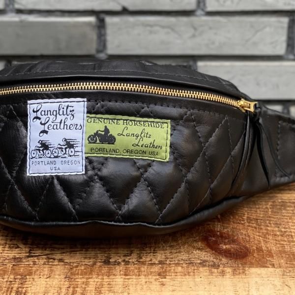 【Langlitz Leathers】Padded Inside Pocket Waist Bag -Horsehide 