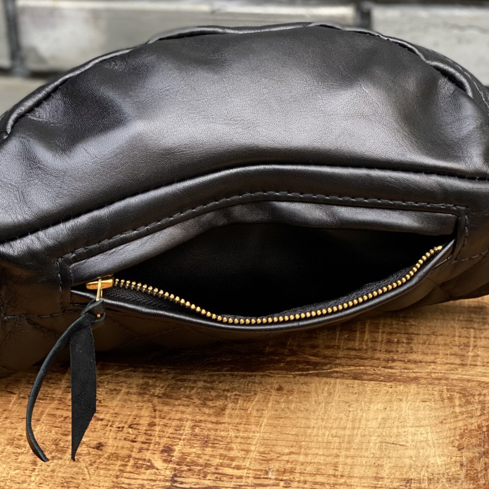 Langlitz Leathers】Padded Inside Pocket Waist Bag -Horsehide 
