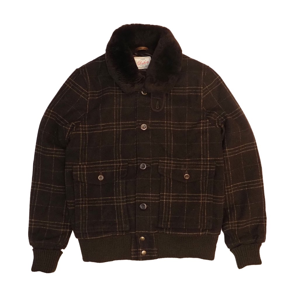 【DEHEN】WINSTON JACKET〈Brown Plaid/Brown Mouton