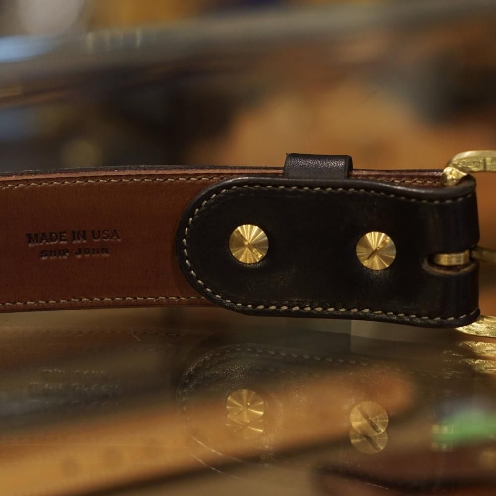 【SHIP JOHN】Old No. 4 Belt -Black Horsehide-【日本限定】- WESCO JAPAN ONLINE SHOP