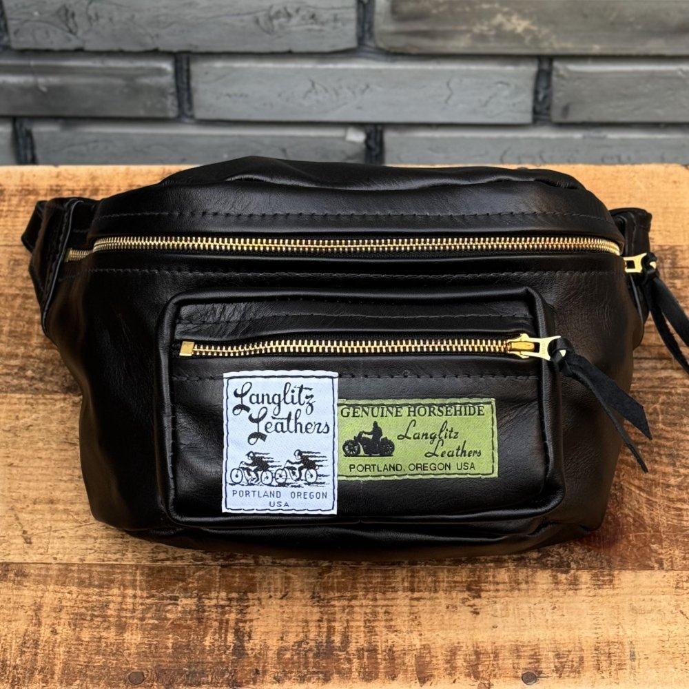 Langlitz Leathers】Outside Pocket Waist Bag(Horsehide) - WESCO