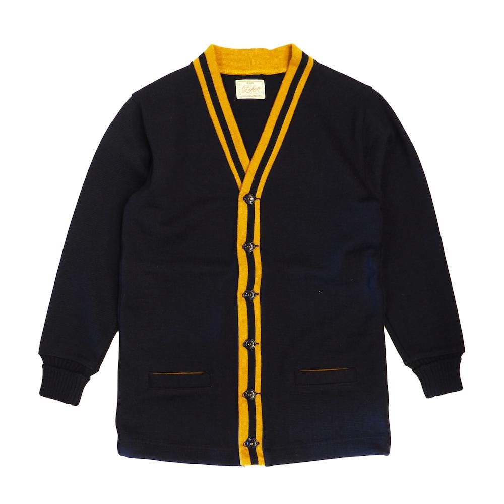 DEHEN<br>CLASSIC CARDIGANNavy/Old Gold