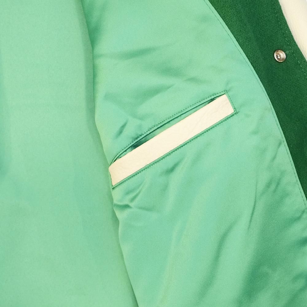 DEHEN】VARSITY JACKET -Kelly Green/Milk- WESCO JAPAN ONLINE SHOP