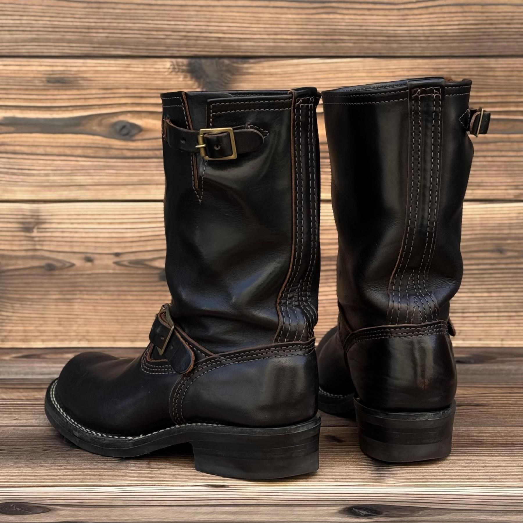 【楽天ランキング1位】 YOUR WESCO】CENTURY BOSS Black Horsehide 10 靴