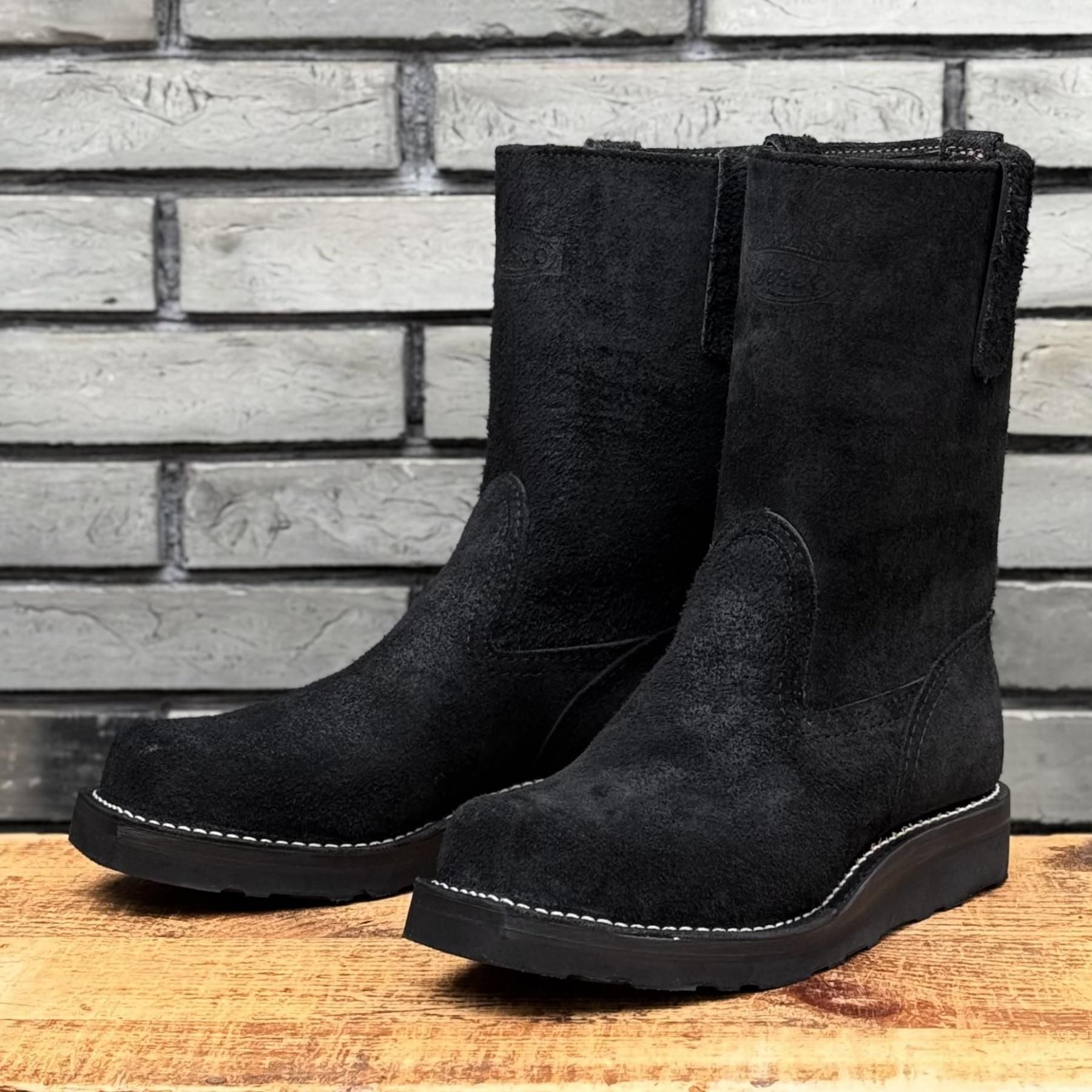 【ストックブーツ】HARNESS Roughout Black 10