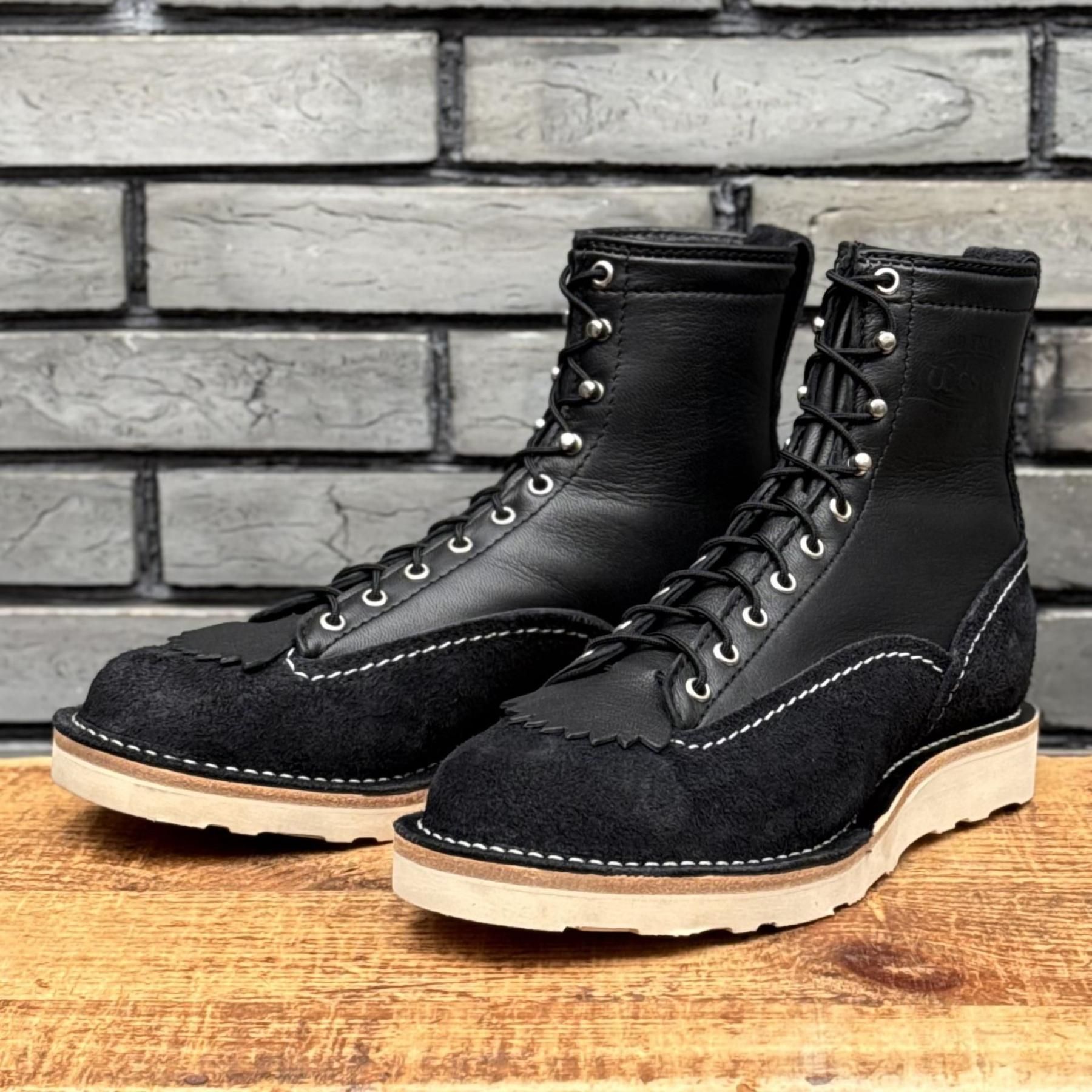 【ストックブーツ】<br>JOBMASTER Roughout Black×Black Goatskin 8