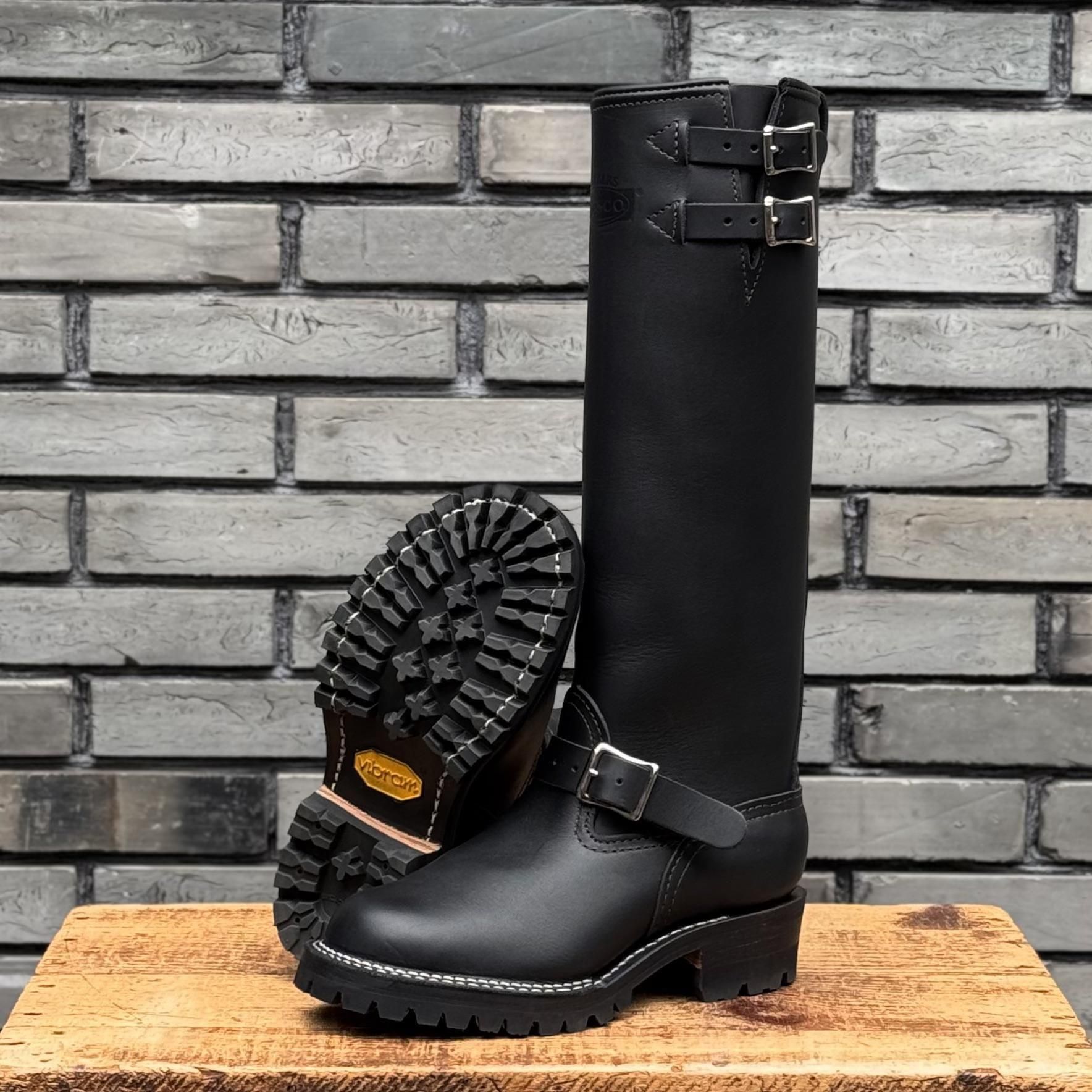 Vivienne Tam 黒 レザーブーツ スタッズ付き ストックブーツ】BOSS Black 16