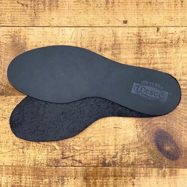 LEATHER BOOT INSERT -Black-