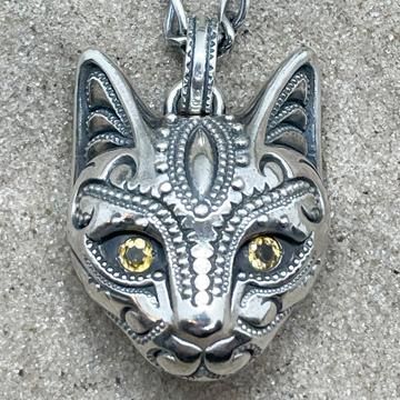 セール 国内 | ペンダントTOP ラ・ムー ネコ ねこ 猫 シトリン ONLINE BBM - ネックレス・ペンダント