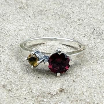 ltd976 satellite ring ロードライトガーネット x シトリン