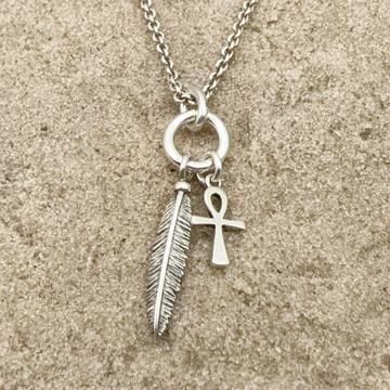 ltd1027 [カスタム品] 小さなフェザーアンクペンダント
