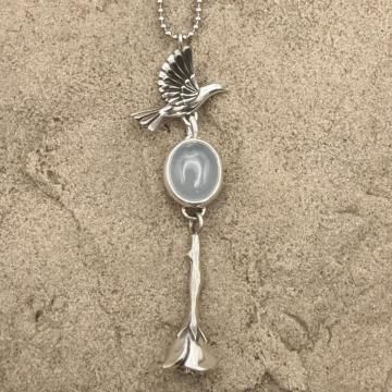 ltd1051 鳥とブルーオパールと薔薇