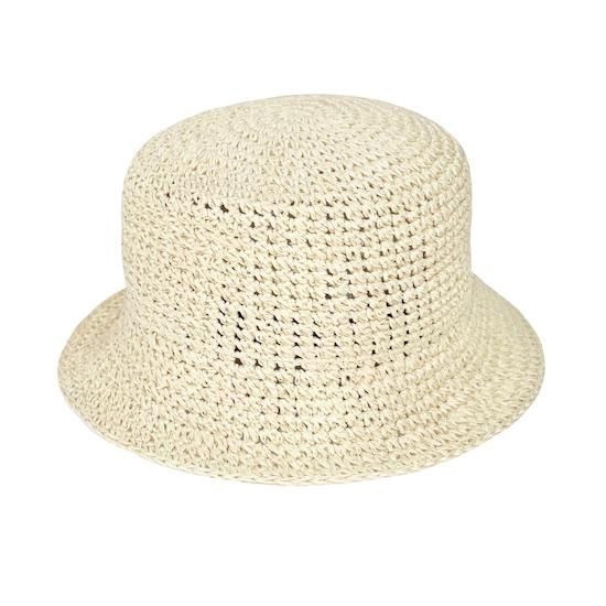 2022春の新作 CORD PAPER STABRIDGE BUCKET IVORY HAT 麦わら帽子