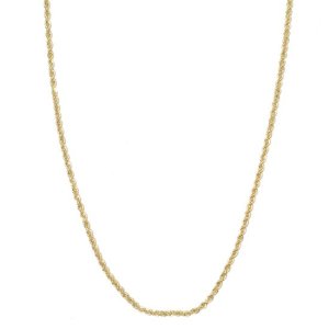 14K GOLD CHAIN (HOLLOW ROPE) 20 inch