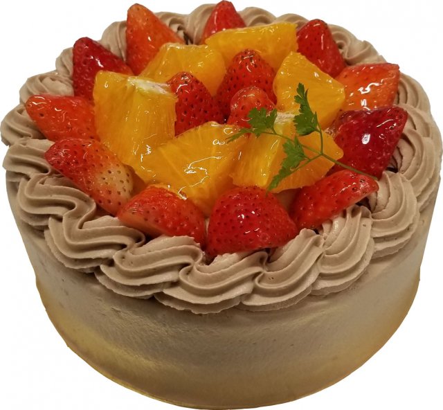 ストロベリー オランジェ チョコ 生クリーム ケーキ 5号 フルーツ系ケーキ デコレーションケーキ スイーツとケーキのお取り寄せ通販 ケーキハウス リバージュ