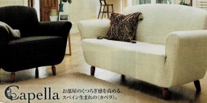 【横ストレッチ】スペイン製ソファーカバー：カペラ【アーム付】1P2300円