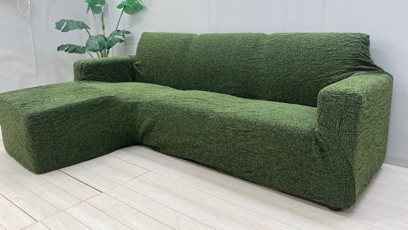 縦横ストレッチ】イタリア製ソファーカバー：「Newヴェルデ
