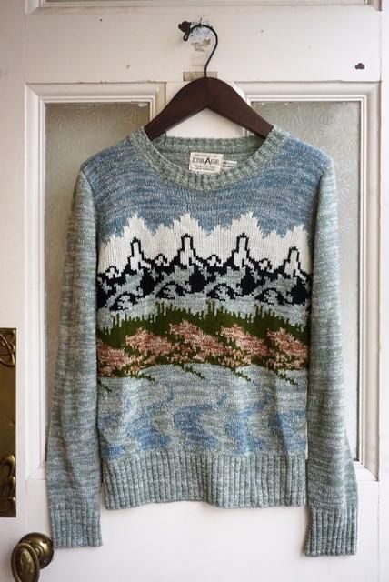 USA VINTAGE《Sky,Mountain&River☆》遠近感が可愛い♪アースカラーの ...