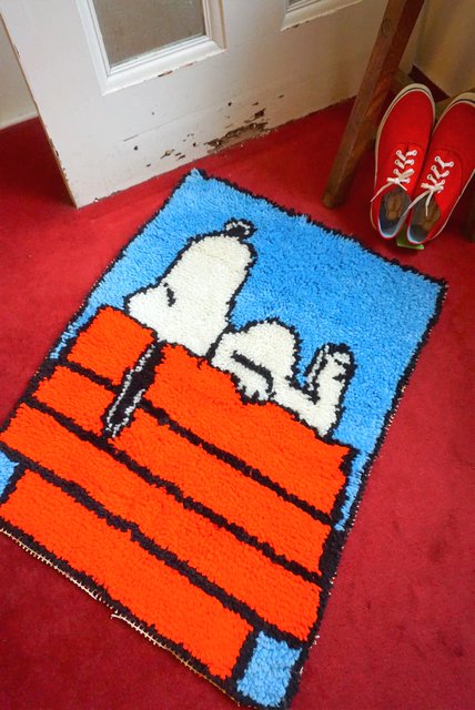 USA VINTAGE《SNOOPY♪》LATCH HOOK RUG MATT(ヴィンテージスヌーピー