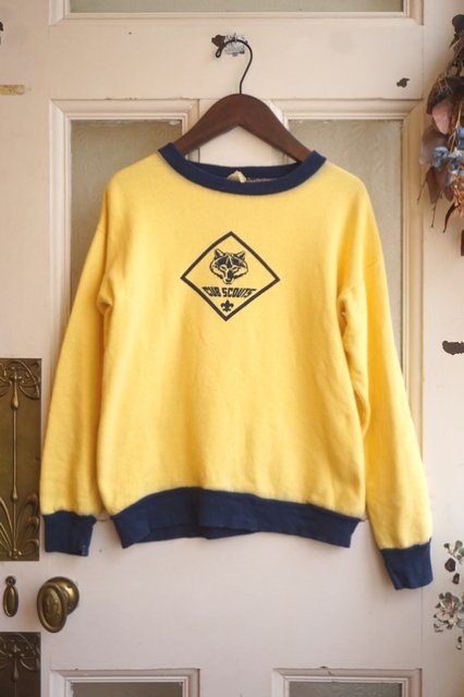 USA VINTAGE“YELLOW&NAVY”60's CUB SCOUTS SWEAT(ヴィンテージ