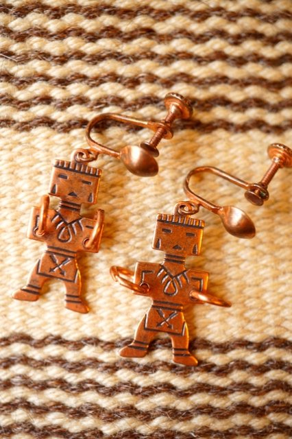 USA VINTAGE 《HOPI》 COPPER EARRING(ヴィンテージイヤリング