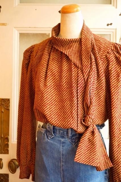 FRANCE VINTAGE 《YSL/フランス製》 ~1980's CLASSICAL BLOUSE ...