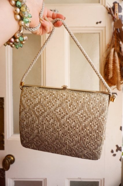 woven wicker bag