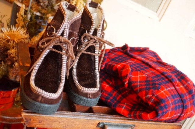 ITALY VINTAGE 70s FUR×SUEDE ESKIMO BOOTS ヴィンテージ ブーツ