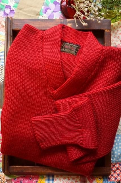 USA VINTAGE 40s TYPE-A1 BURGUNDY SWEATER ヴィンテージ ニット ...