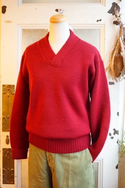 USA VINTAGE 40s TYPE-A1 BURGUNDY SWEATER ヴィンテージ ニット