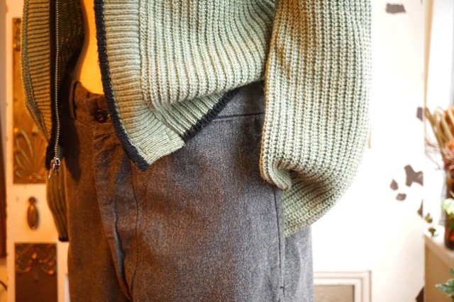 USA VINTAGE 60s 《Barclay》 L.GREEN KNIT CARDIGAN ヴィンテージ