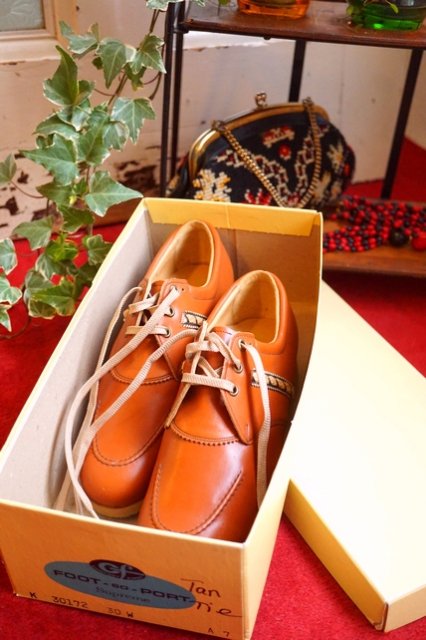 ☆DEAD STOCK☆ USA VINTAGE 70s 70's U-TIP SHOES w/BOX ヴィンテージ