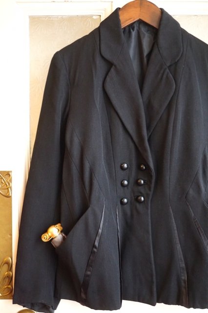 FRANCE VINTAGE 40s 40年代 BLACK CLASSICAL JACKET ヴィンテージ