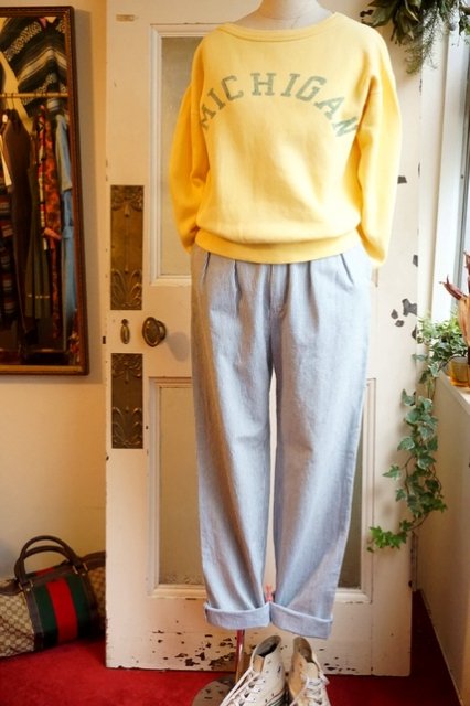 USA 80s 《Ralph Lauren》 HICKORY TWO-TUCK PANTS ヴィンテージ