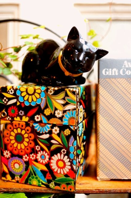 ☆レア☆ USA VINTAGE 《AVON》 PURFECT CAT DECANTER 猫 黒猫 香水瓶