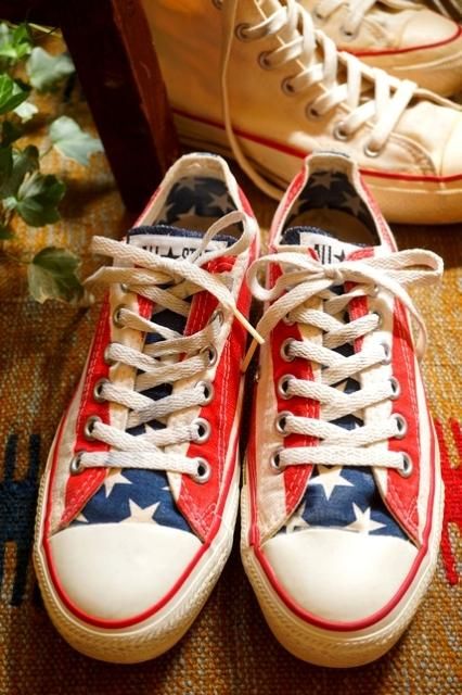 VINTAGE 90s CONVERSE ALL☆STAR 90年代 星条旗 コンバース ...