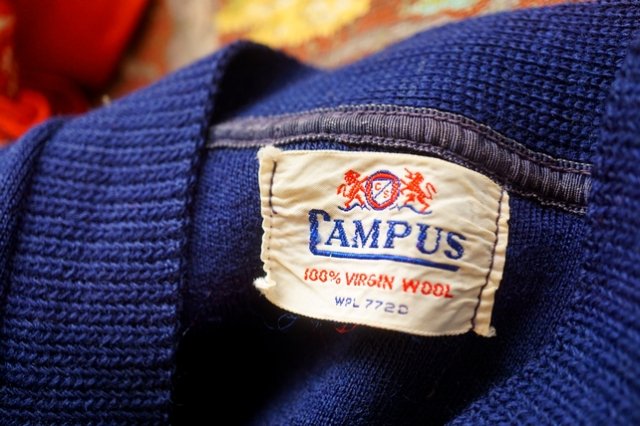 USA VINTAGE 50s 50's CAMPS NAVY CARDIGAN ヴィンテージ カーディガン