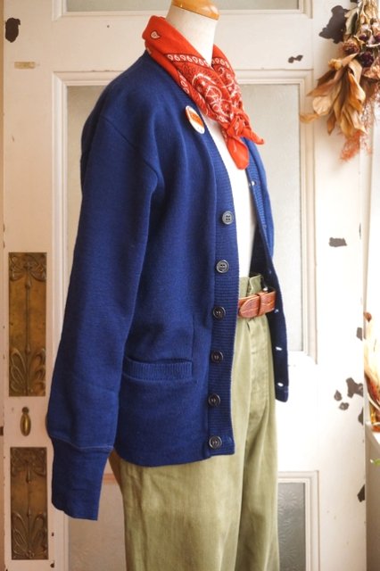 USA VINTAGE 50s 50's CAMPS NAVY CARDIGAN ヴィンテージ カーディガン