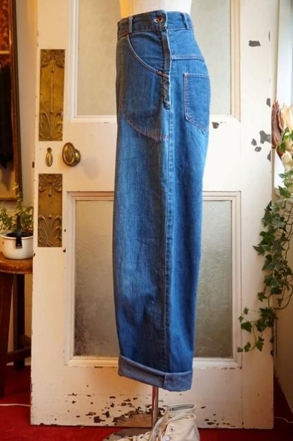 USA VINTAGE 50's 50s 《ELWIN》 SIDE-ZIPPER DENIM PANTS 50