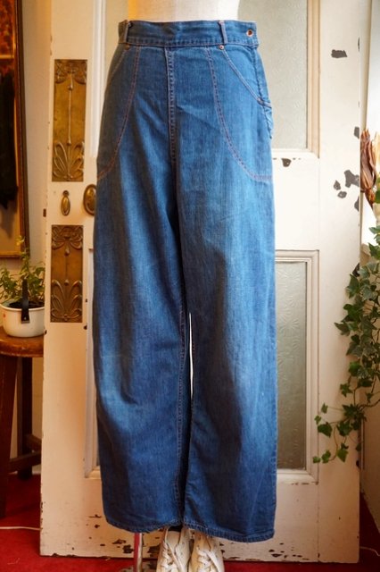 USA VINTAGE 50's 50s 《ELWIN》 SIDE-ZIPPER DENIM PANTS 50