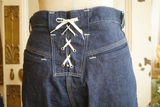 USA VINTAGE 40's 40s BIG JACK RACE-UP DENIM PANTS 40年代