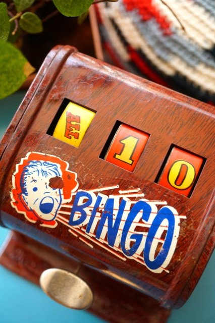 USA VINTAGE 1950 50's TOY BINGO ヴィンテージ ビンゴ おもちゃ ブリキ アメリカ BAR スロット アンティーク  50年代 - 【古着・雑貨の店 かるた】