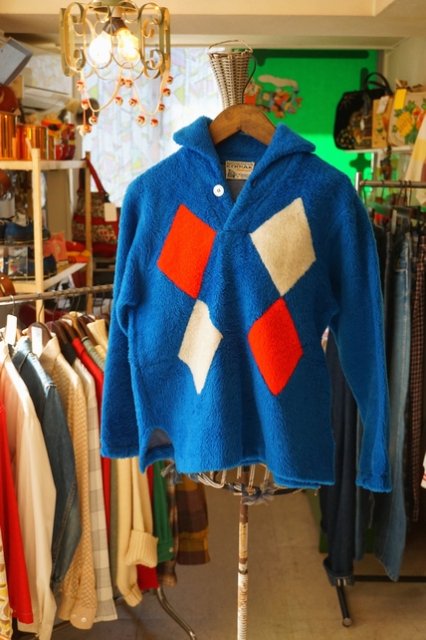 USA VINTAGE 50's 60's KODIAK FLEECE JACKET コディアック フリース ジャケット 50年代 ヴィンテージ  ダイア柄 ロカビリー 【送料無料】 - 【古着・雑貨の店 かるた】